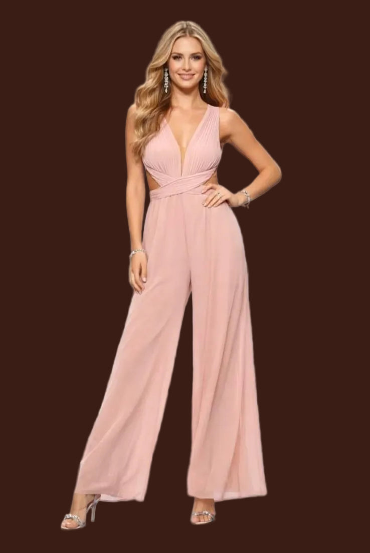 Isa B. - Tuta con  incrocio e inserti in tulle
