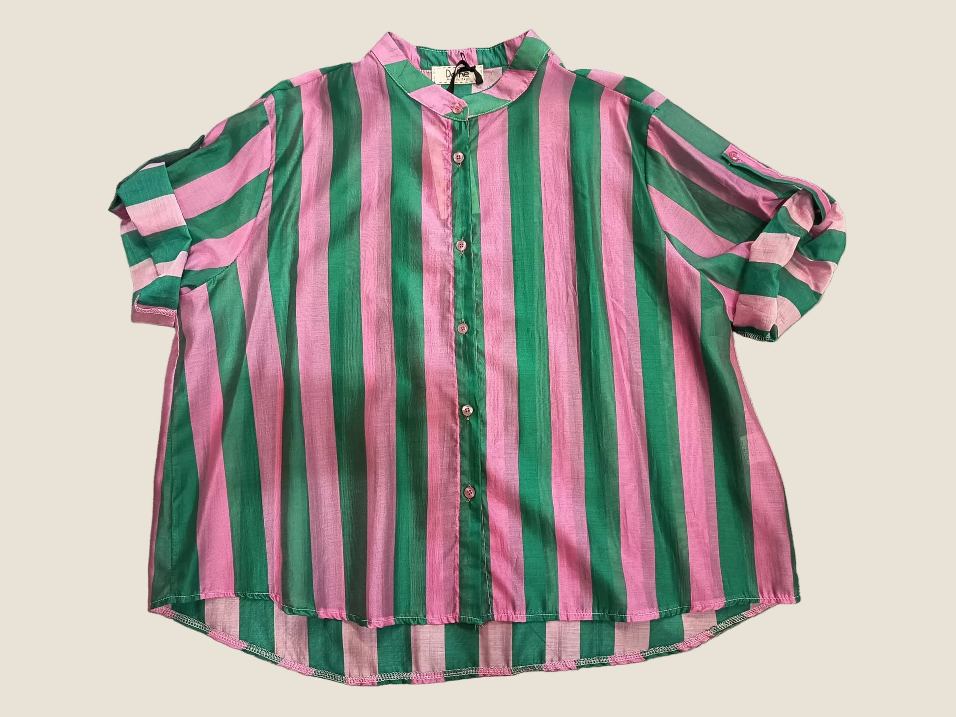 Dafne - Camicia a righe con nodo in vita