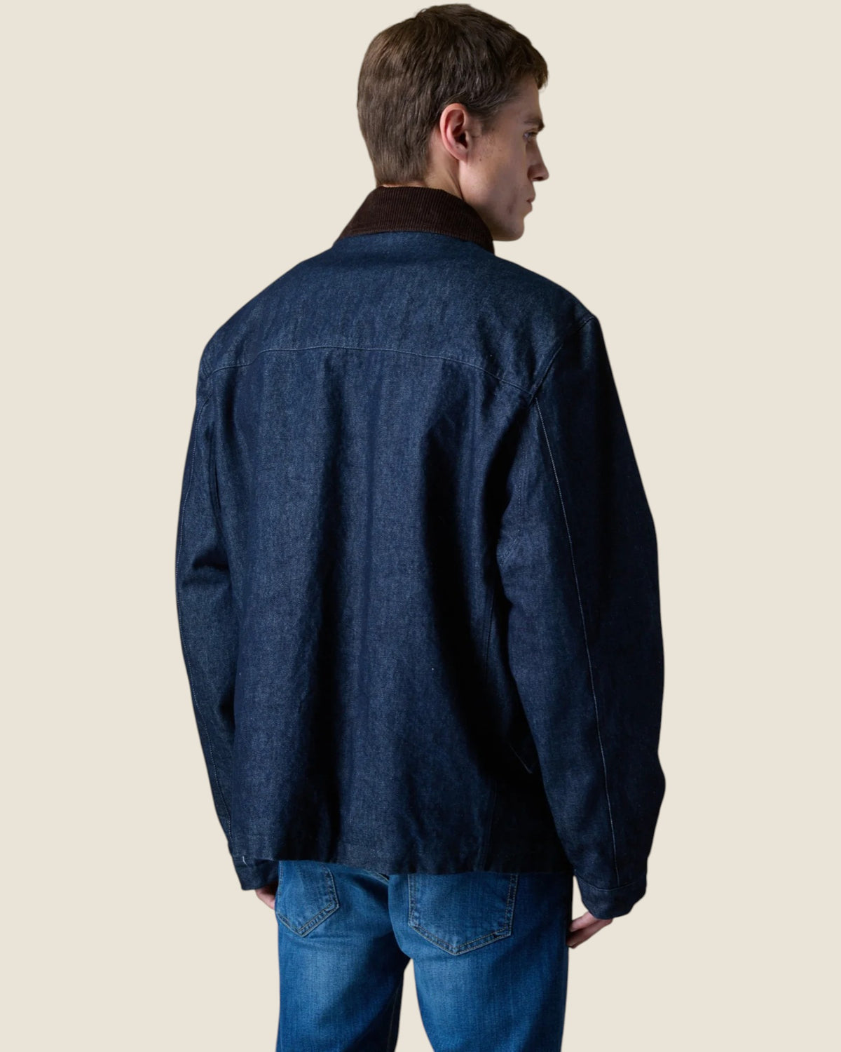 Sahariana Aviator Denim Lavaggio 0 imbottita con collo in Velluto e fodera interna in tessuto V2 (6)