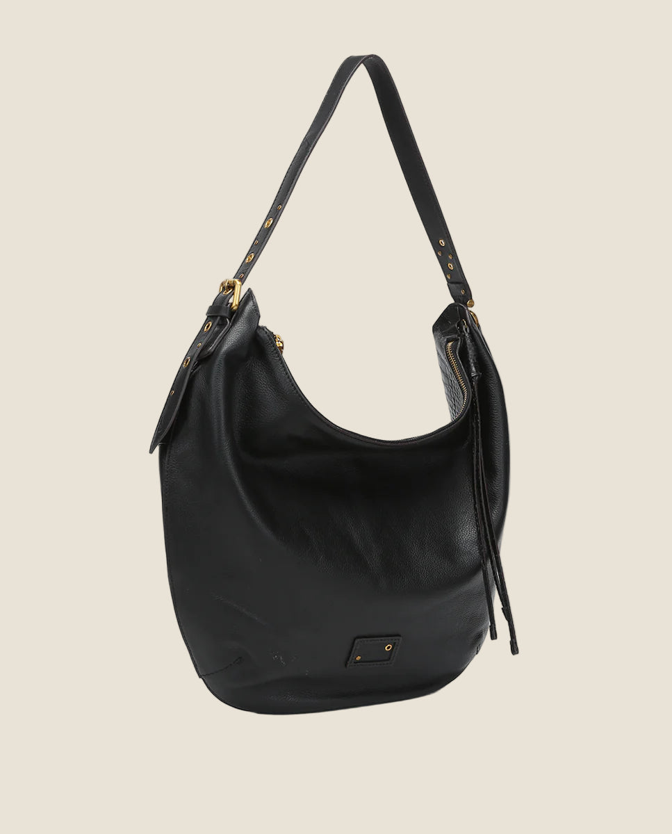 Abbacino borsa a tracolla in pelle nera