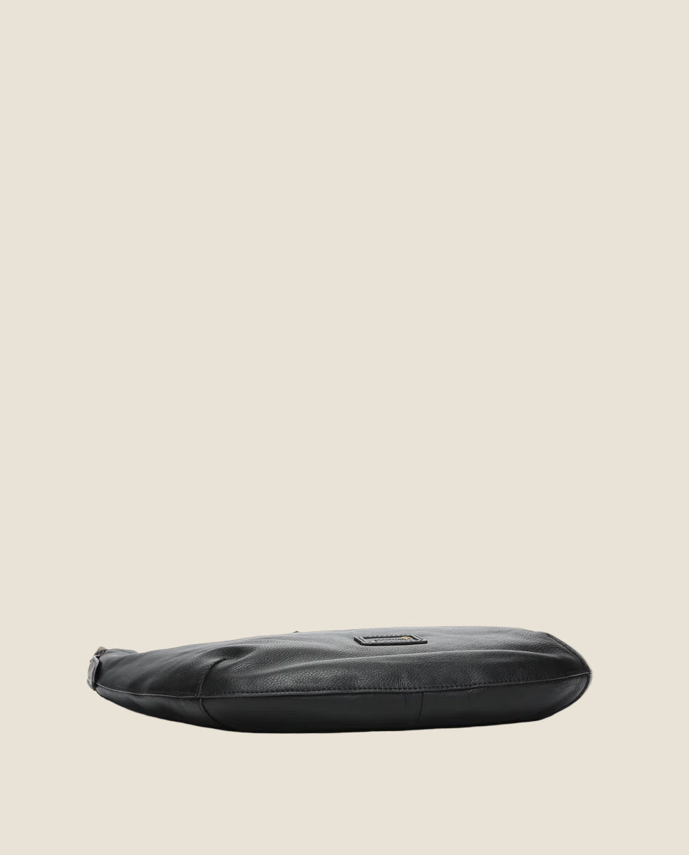 Abbacino borsa a tracolla in pelle nera