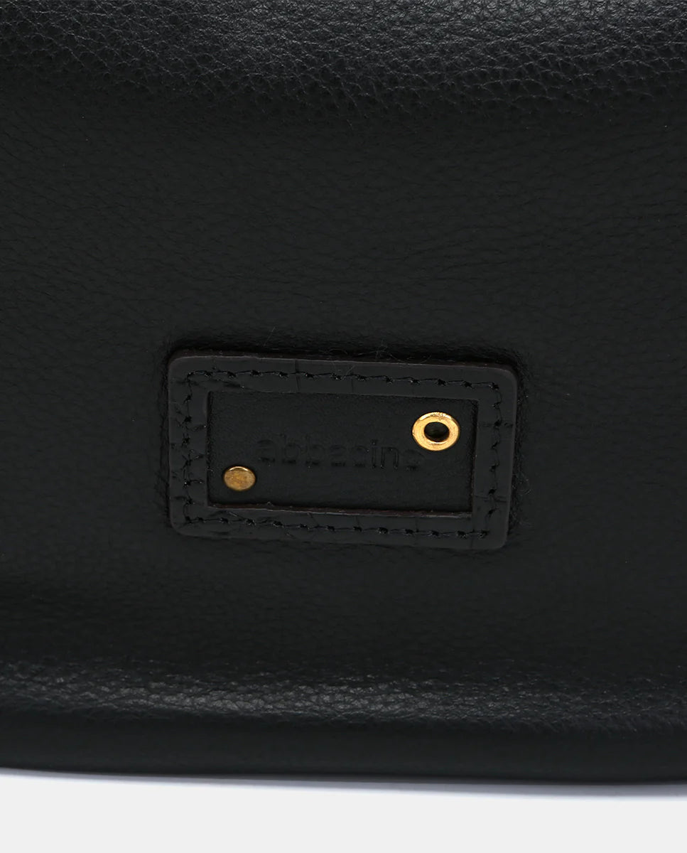 Abbacino borsa a tracolla in pelle nera