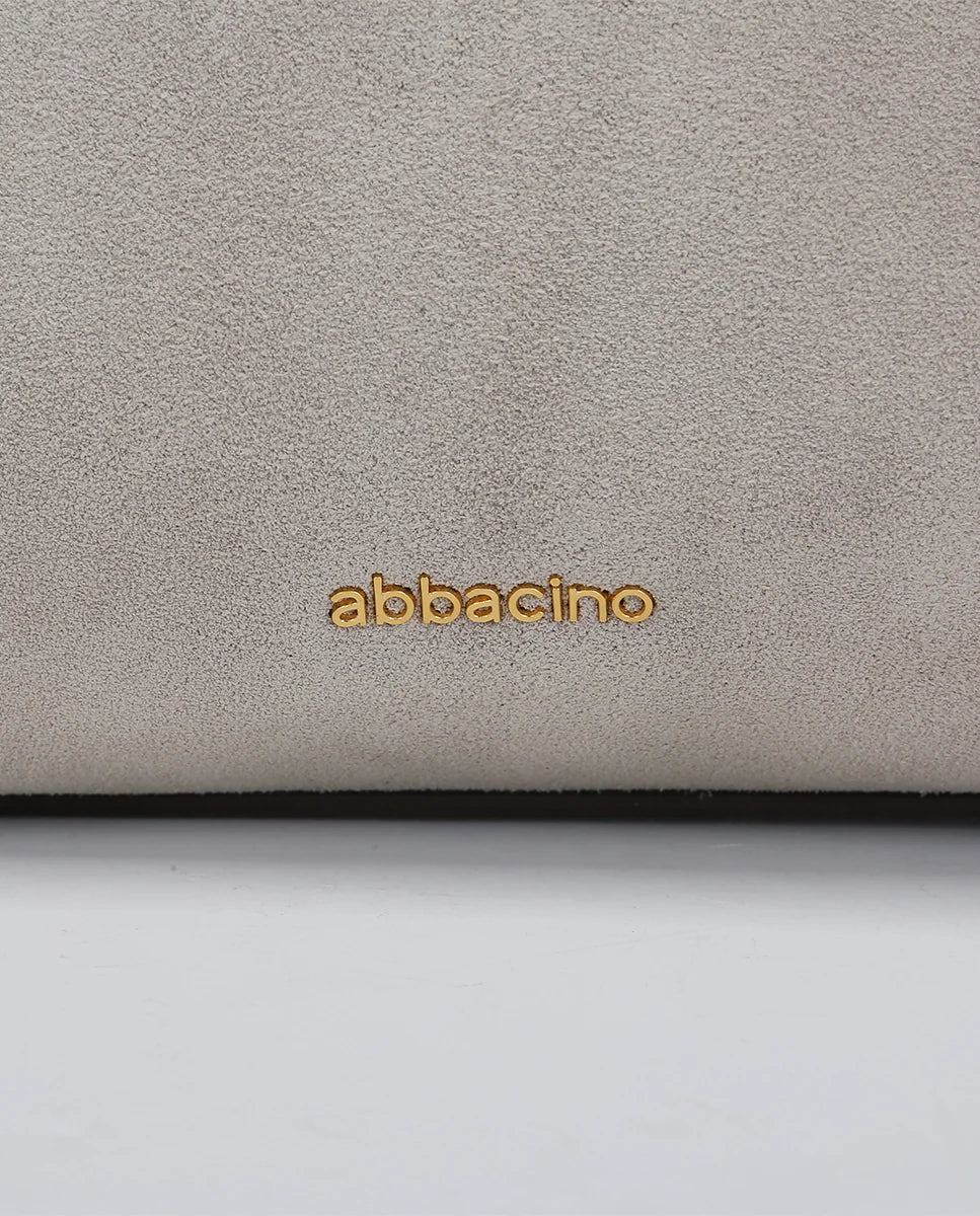 Abbacino Borsa a tracolla in pelle scamosciata grigia