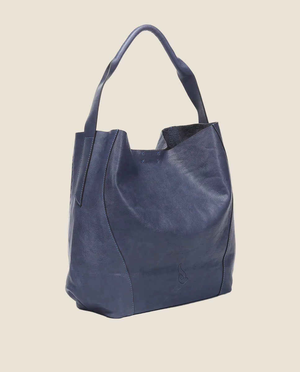 Abbacino - borsa a tracolla in pelle blu