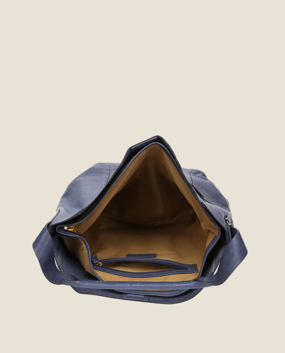 Abbacino - borsa a tracolla in pelle blu