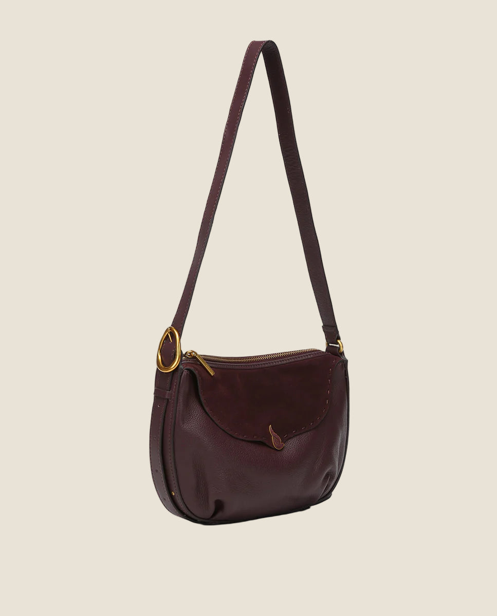 Abbacino - borsa a tracolla in pelle e camoscio