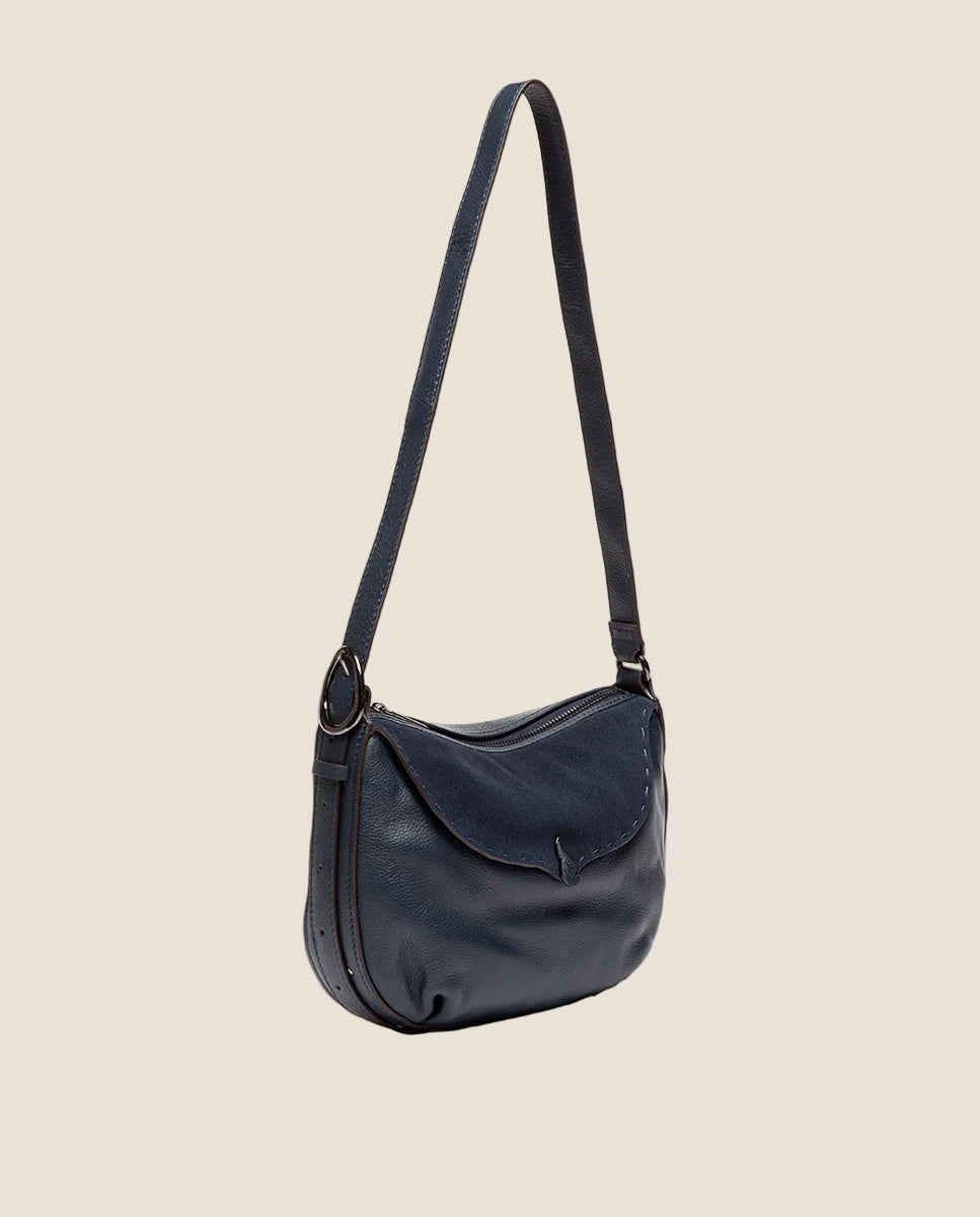 Abbacino - borsa a tracolla in pelle e camoscio