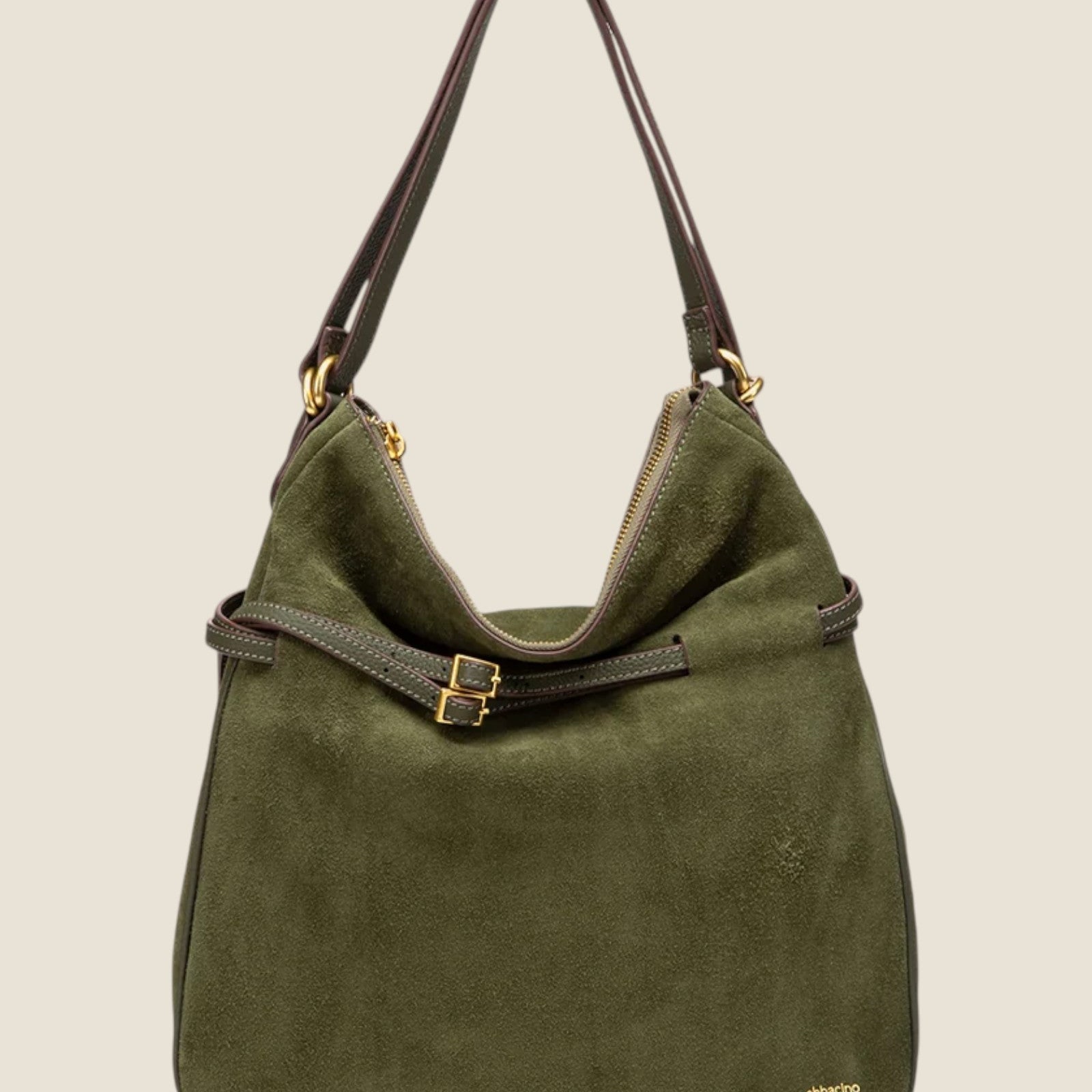 Borsa multifunzionale in camoscio Verde