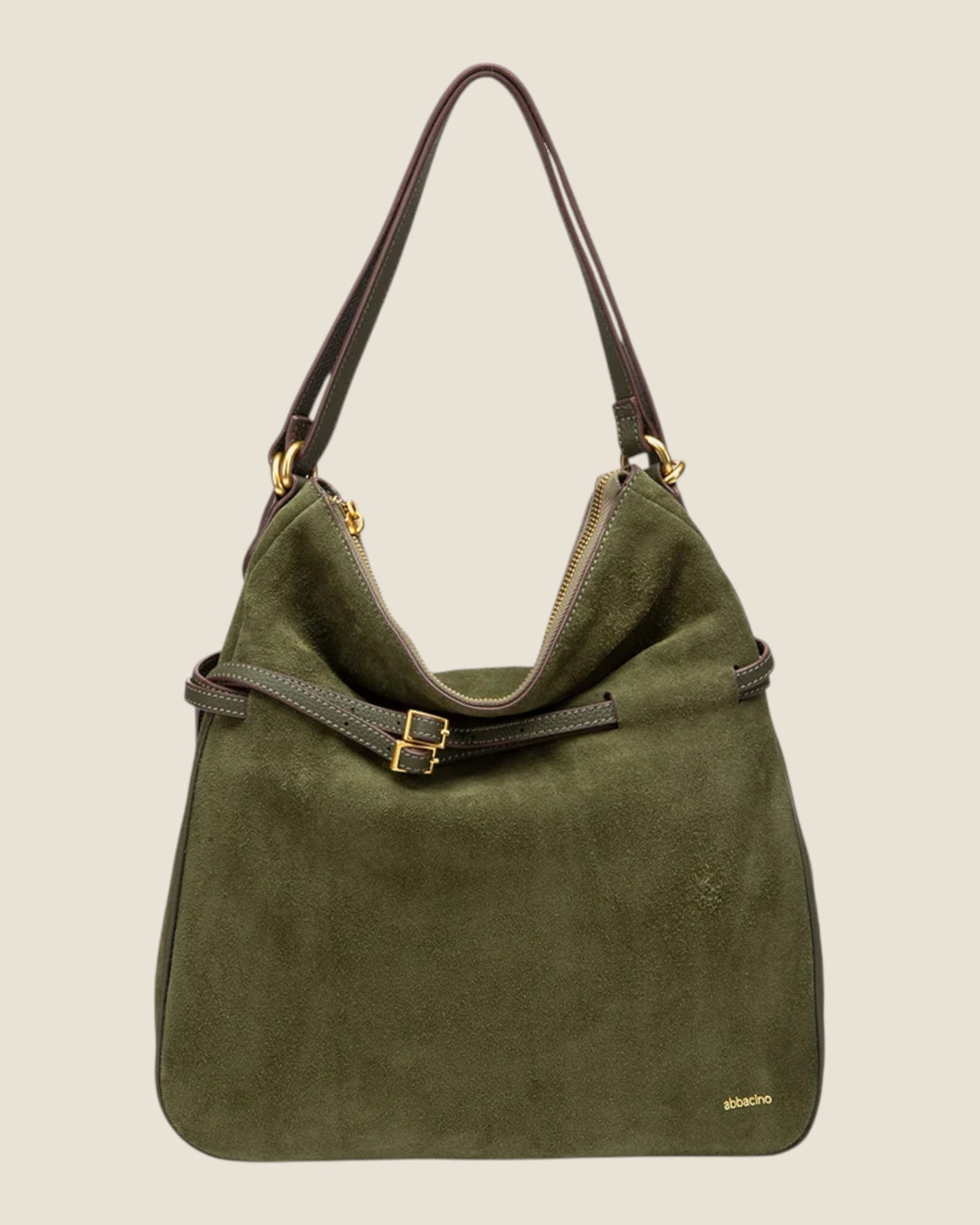 Borsa multifunzionale in camoscio Verde