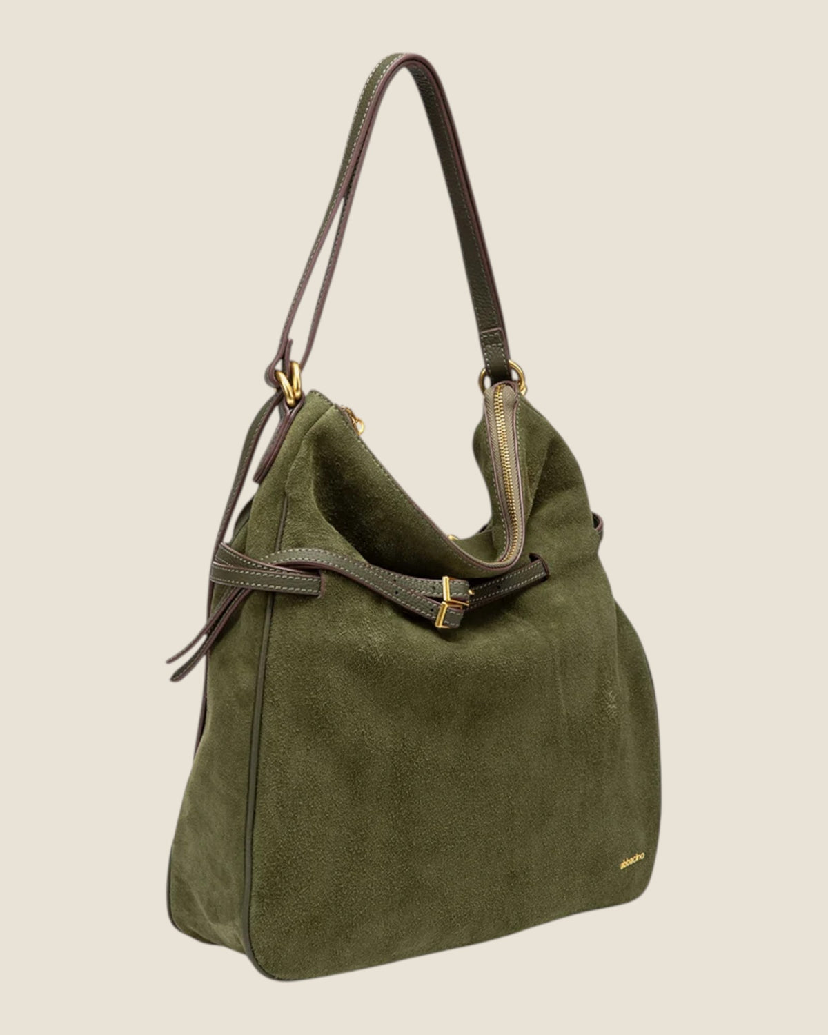 Borsa multifunzionale in camoscio Verde