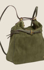 Borsa multifunzionale in camoscio Verde