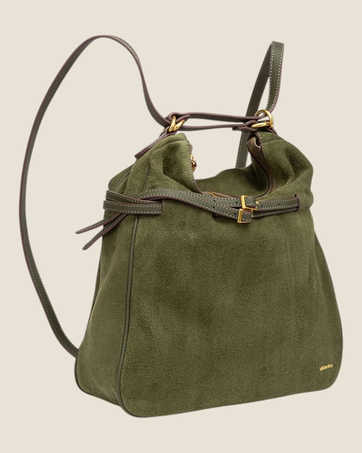 Borsa multifunzionale in camoscio Verde