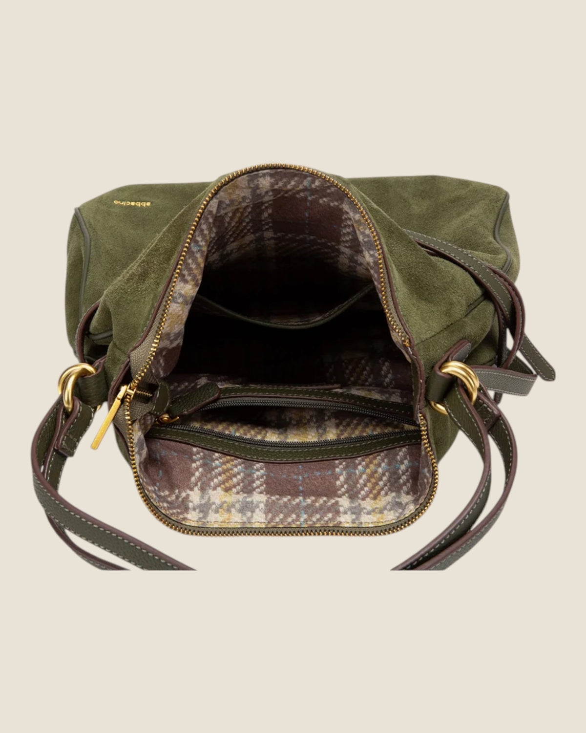 Borsa multifunzionale in camoscio Verde