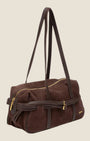 Borsa a spalla in camoscio Marrone