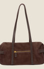 Borsa a spalla in camoscio Marrone