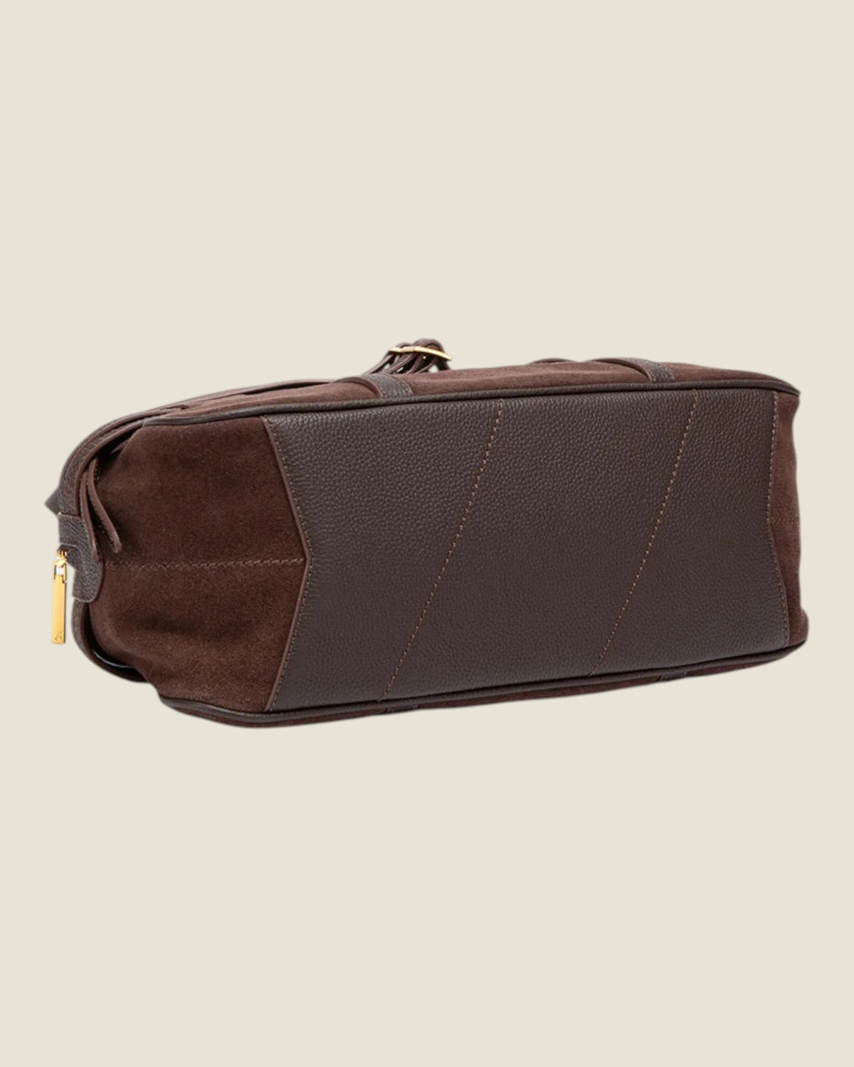 Borsa a spalla in camoscio Marrone