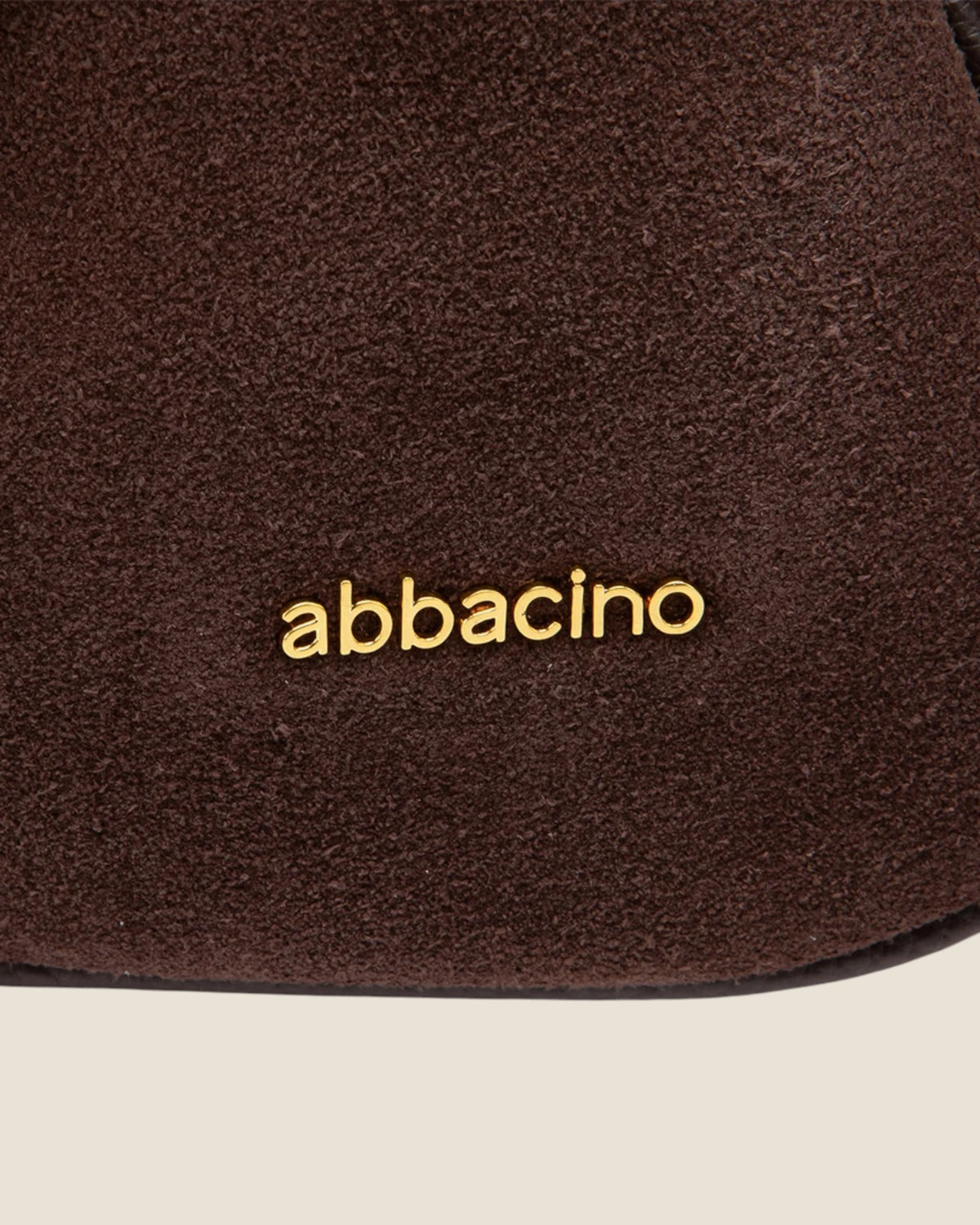 Borsa a spalla in camoscio Marrone