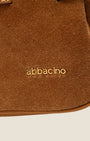 Borsa a spalla in camoscio Cognac