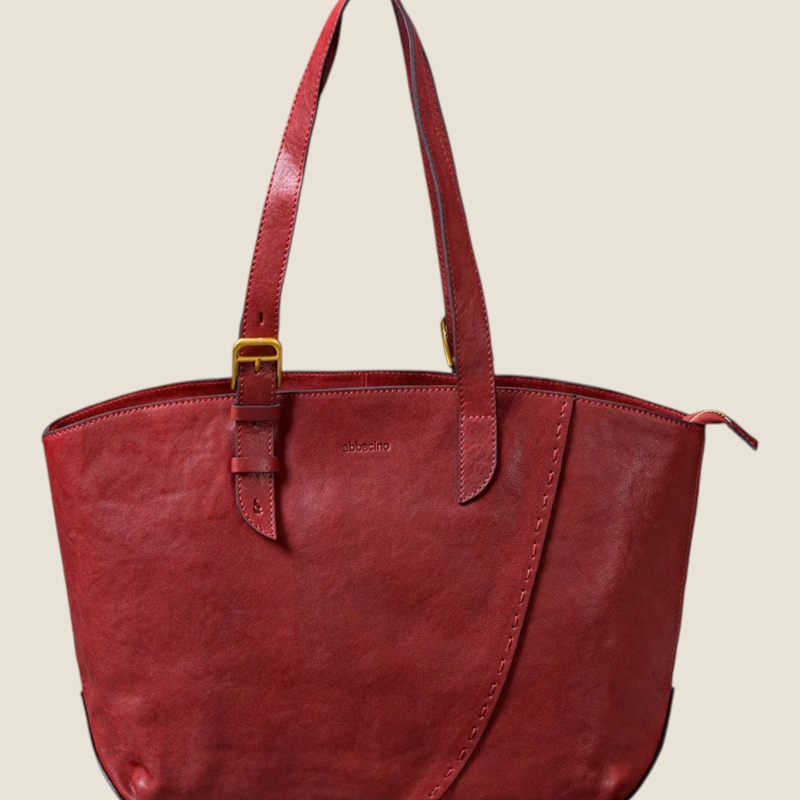 Shopper in pelle Rosso