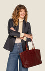 Shopper in pelle Rosso