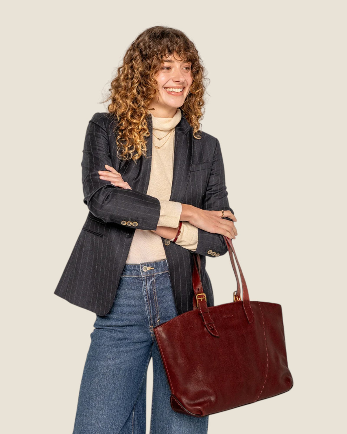 Shopper in pelle Rosso