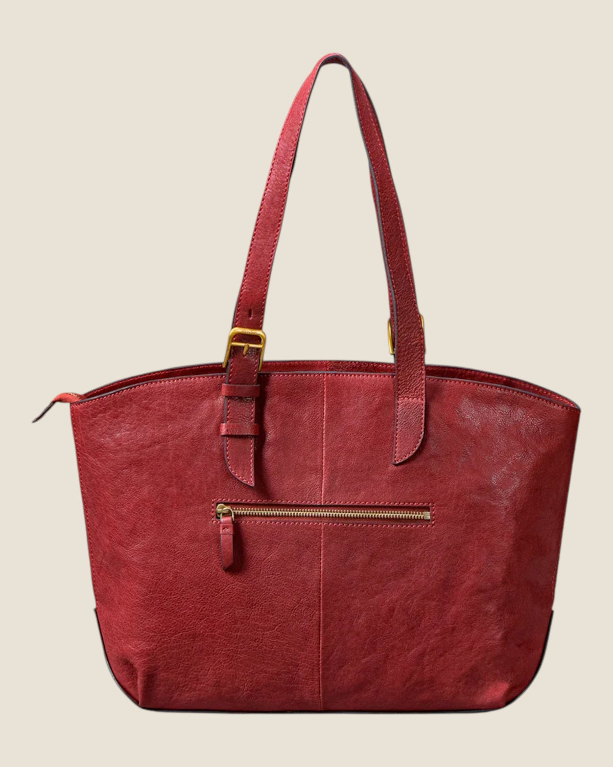 Shopper in pelle Rosso