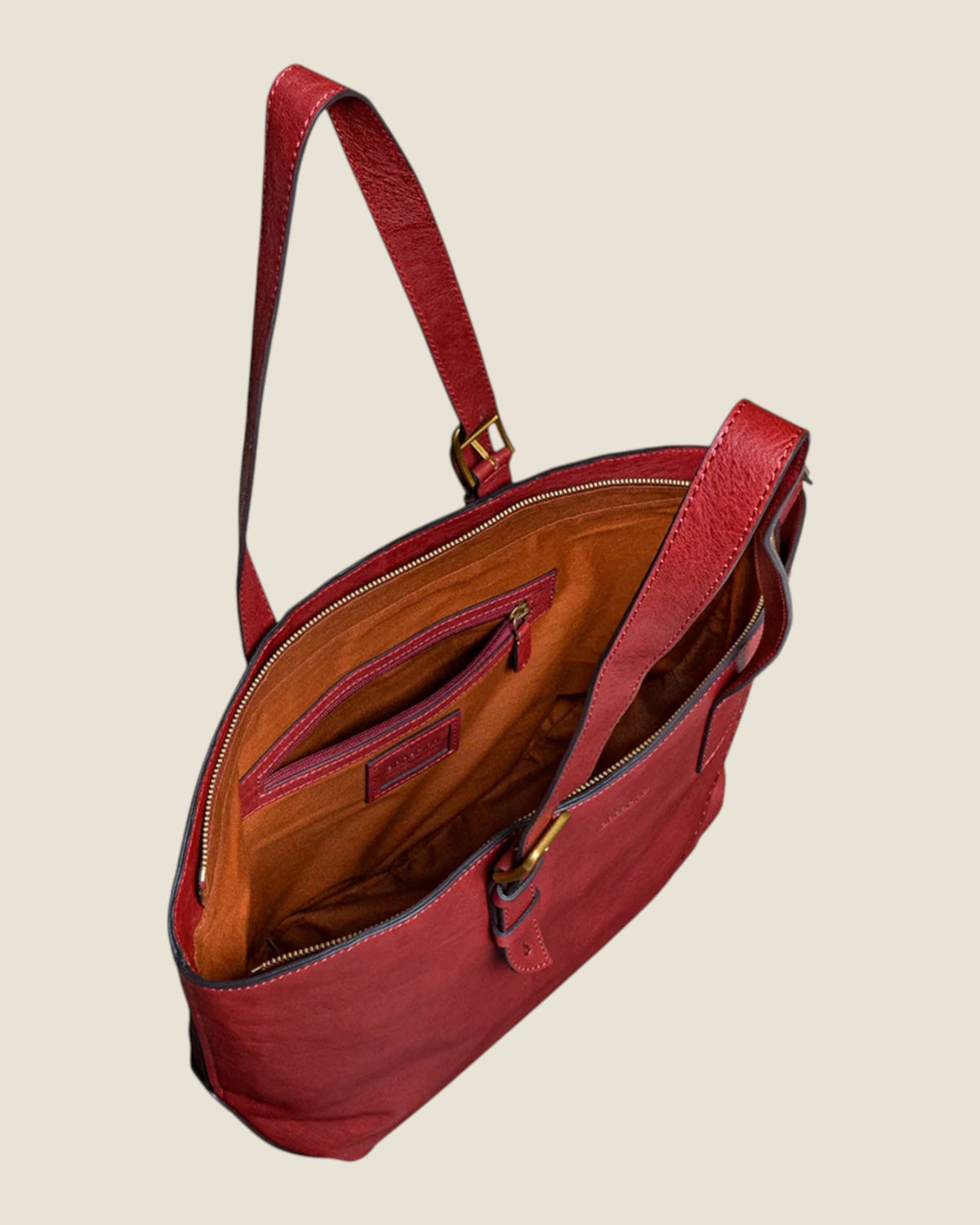 Shopper in pelle Rosso