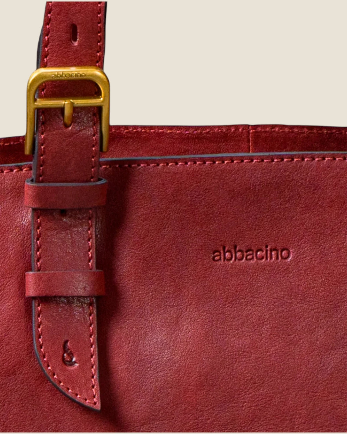 Shopper in pelle Rosso