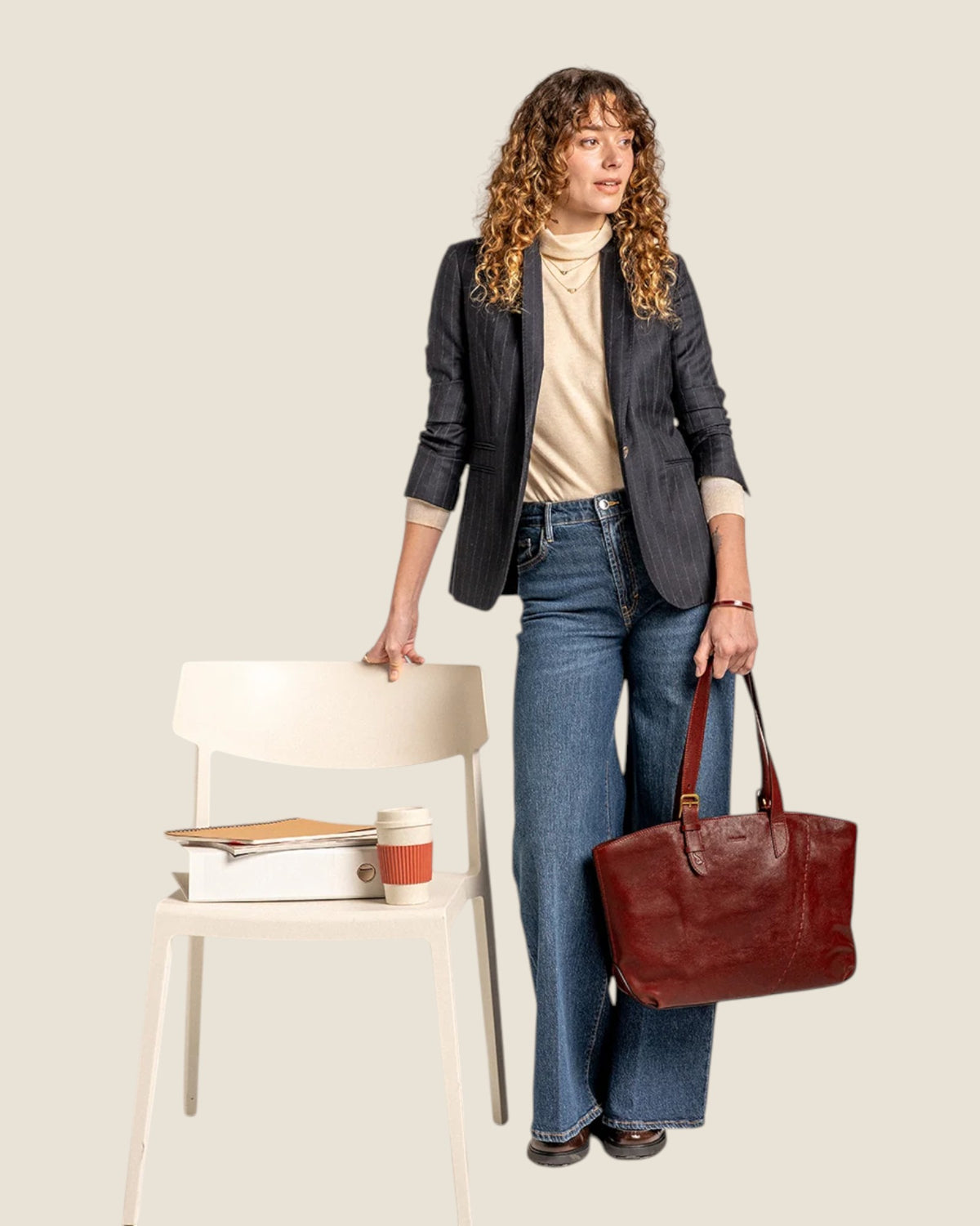 Shopper in pelle Rosso