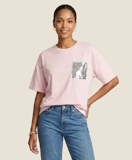 Dixie - T-Shirt con Pailettes