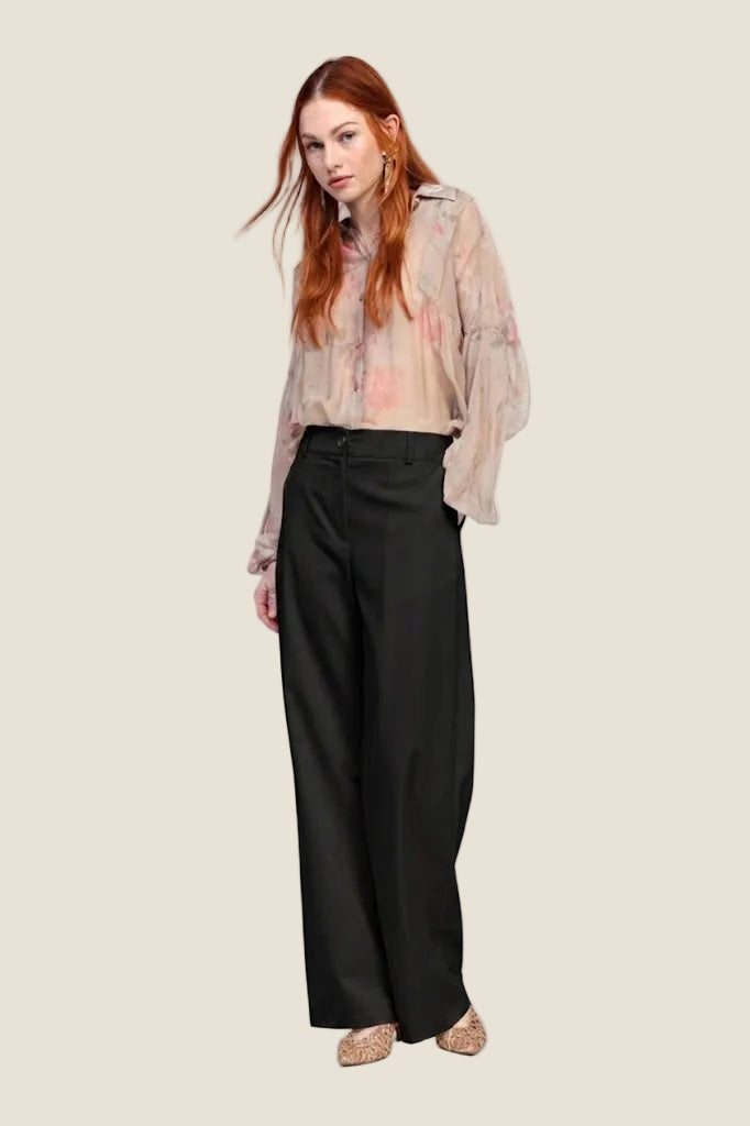Dixie Trousers palazzo vita alta con gamba ampia
