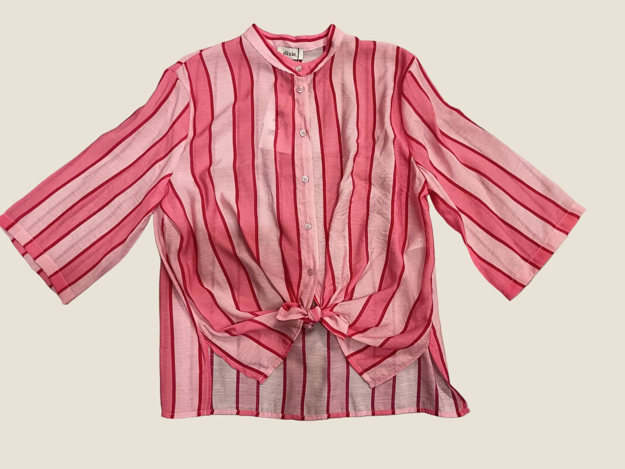 Dixie - Camicia a Righe con Collo Coreana