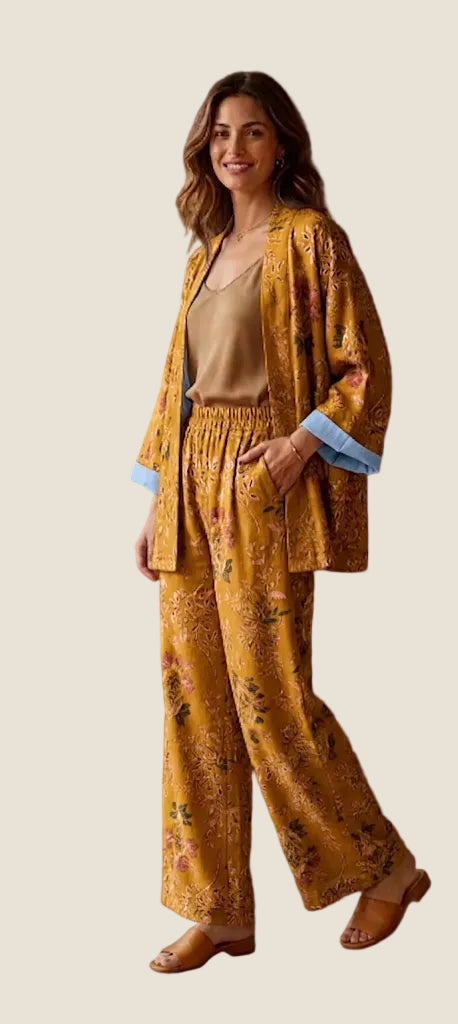Dafne - kimono e pantalone completo