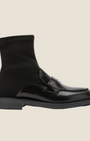 Mocassino Madison Shop Carmens Libra Sock nero in tessuto elasticizzato con inserti in pelle e suola bassa