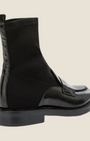 Stivaletto Madison Shop modello Libra Sock nero in tessuto elasticizzato e pelle con design a calzino