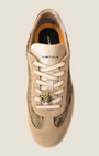 Sneaker Ambitious NOA Madison Shop in pelle e tessuto ricamato color beige con dettaglio gioiello a forma di rana