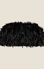Borsa da sera con piume Nero