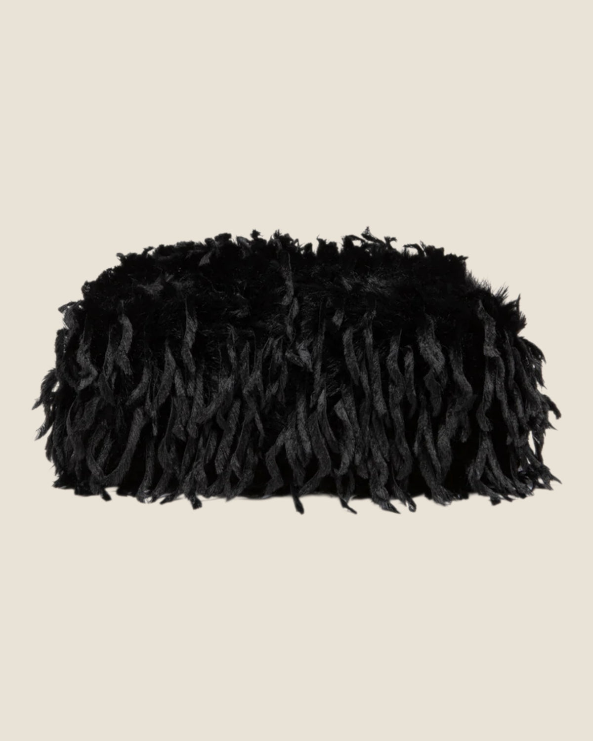 Borsa da sera con piume Nero