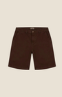 Madison Shop Over/D slim fit brown cotton chino bermuda shorts with side pockets and button closure