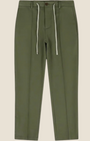 Madison Shop Over/D Pantamolla slim fit capri trousers in olive green cotton blend with a contrast drawstring waist.