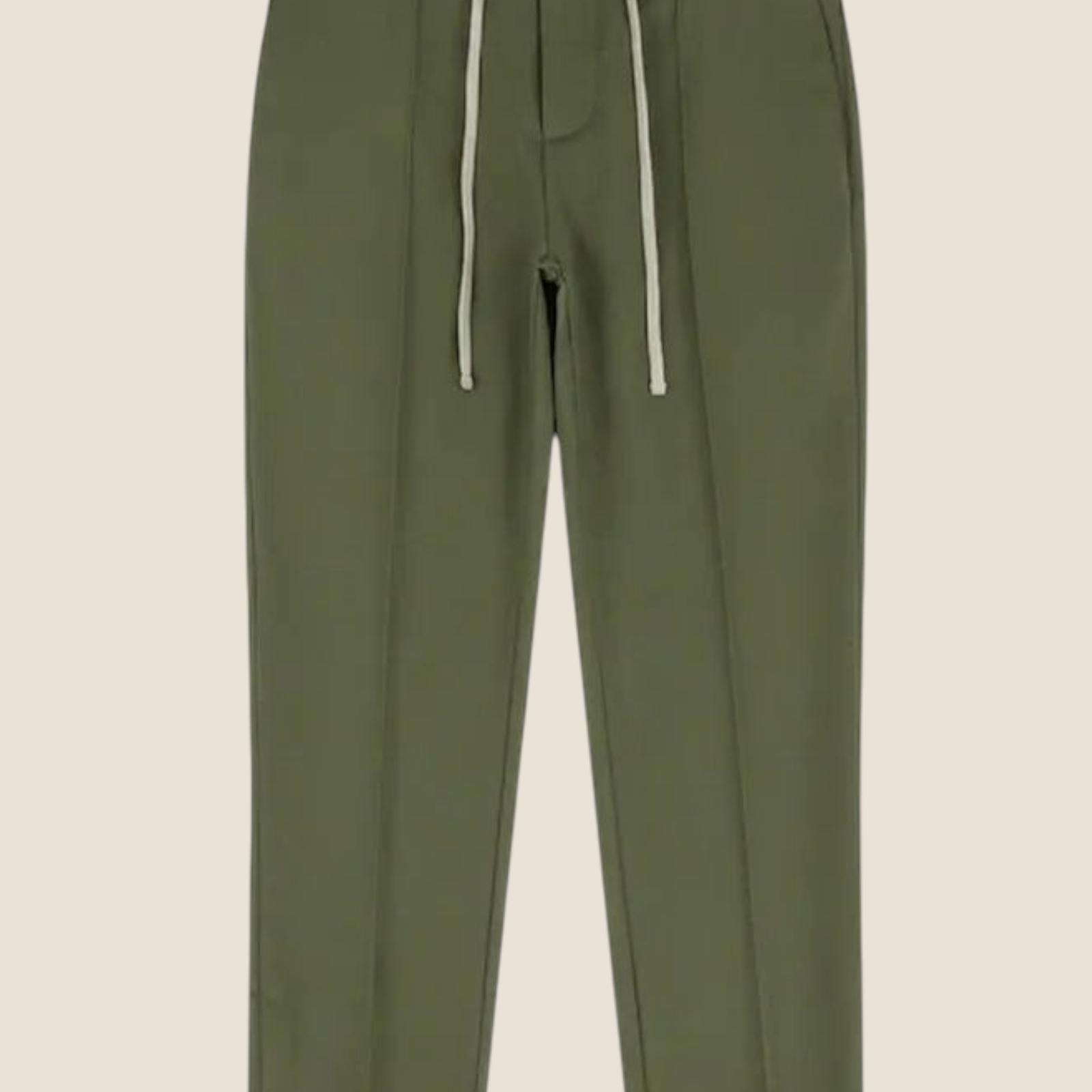 Madison Shop Over/D Pantamolla slim fit capri trousers in olive green cotton blend with a contrast drawstring waist.