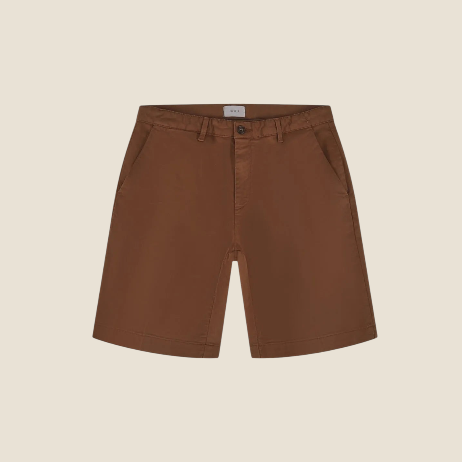 Madison Shop Over/D slim fit chino bermuda shorts in brown cotton blend with side pockets and belt loops.