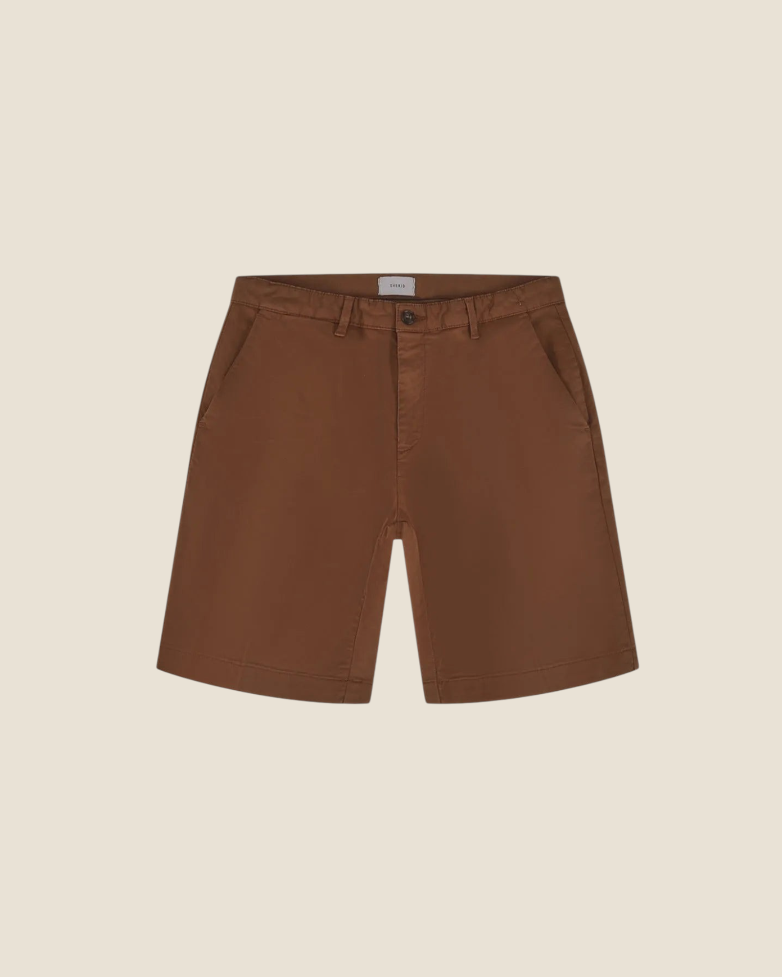 Madison Shop Over/D slim fit chino bermuda shorts in brown cotton blend with side pockets and belt loops.