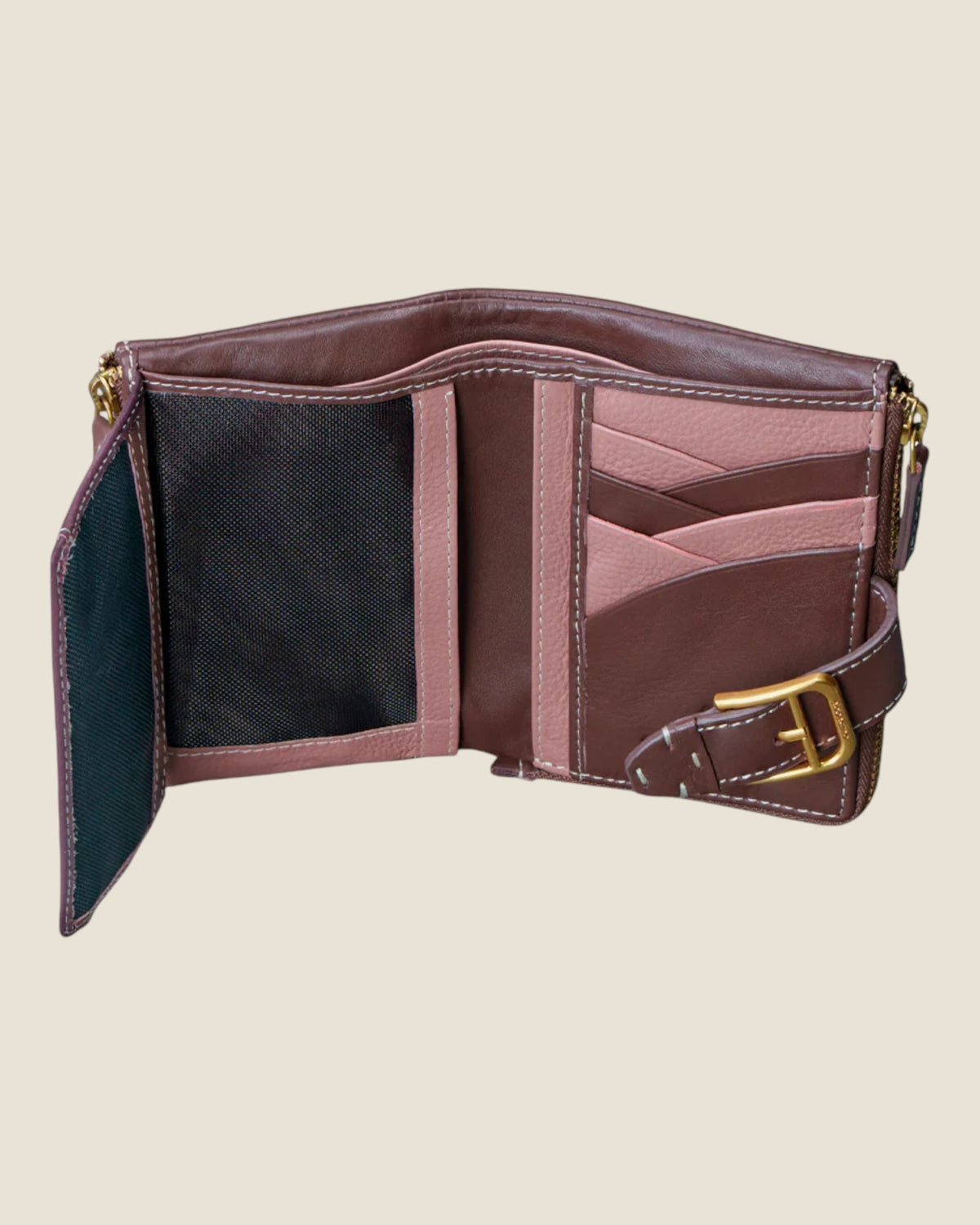 Piccolo portafoglio da donna in pelle Marrone