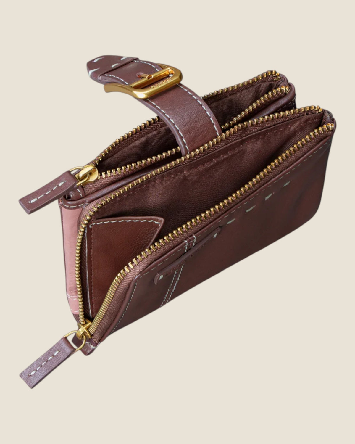 Piccolo portafoglio da donna in pelle Marrone