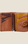 Piccolo portafoglio da donna in pelle Cognac