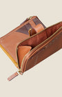 Piccolo portafoglio da donna in pelle Cognac