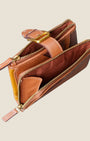 Piccolo portafoglio da donna in pelle Cognac