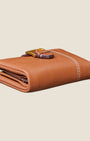 Piccolo portafoglio da donna in pelle Cognac