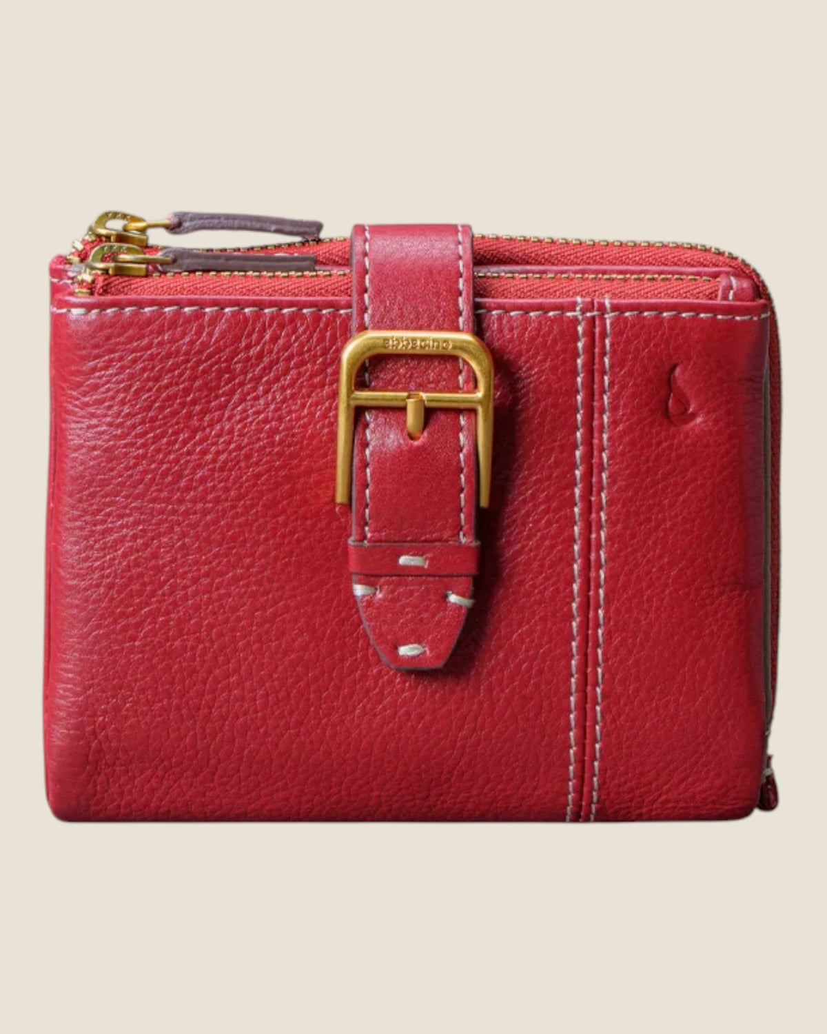 Piccolo portafoglio da donna in pelle Rosso